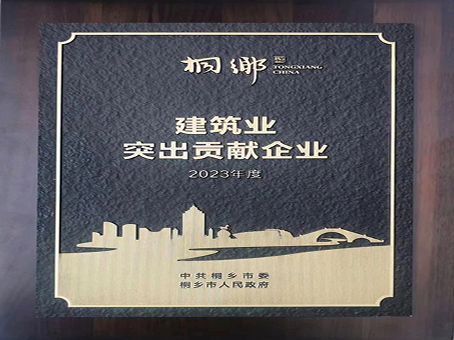 桐鄉市建筑業(yè)突出貢獻企業(yè)